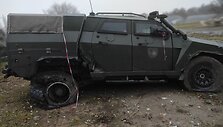 &Scaron;arvuotas pikapas NOVATOR po minos sprogimo