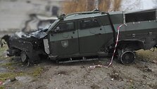 &Scaron;arvuotas pikapas NOVATOR po minos sprogimo