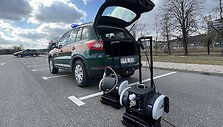 Parodomoji automobilių tar&scaron;os tikrinimo akcija Vilniuje