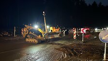 Kelio darbai Lazdynėlių gatvėje Vilniuje