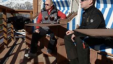 V.Putinas Sočyje i&scaron;bandė kalnų slidinėjimo trasą 2014 m. sausio 04 d. 