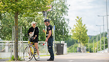 Reidas Vilniaus centre: policija matavo dviračių ir paspirtukų greitį, auklėjo ir edukavo