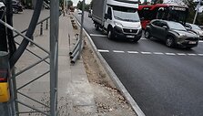 Pėstieji priversti eiti dviračiams skirta pervaža Kalvarijų g. Vilniuje