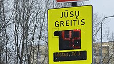 Greičio tablo Vilniuje