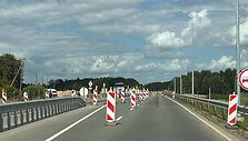 Eismas remontuojamuose A14 kelio Vilnius-Molėtai kelio ruožuose