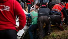 Rally Auk&scaron;taitija lenkų ekipažo avarija