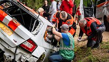 Rally Auk&scaron;taitija lenkų ekipažo avarija