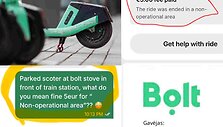 Netikėta Bolt bauda už paspirtuko pastatymą 
