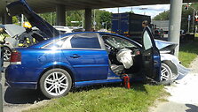 Avarija prie Spaudos rūmų paralyžiavo eismą 2014 m. birželio 16 d. 