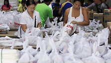 Filipinų gyventojai ruo&scaron;iasi atremti taifūną Hagupit 2014 m. gruodžio 06 d. 