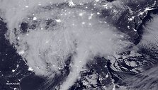NASA nuotraukose &ndash; JAV Rytų pakrantę užgriuvusi sniego audra
