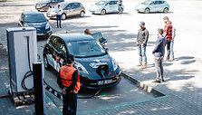 Elektromobilių lenktynių fini&scaron;as