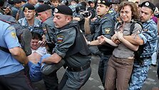 Maskvos policija i&scaron;vaikė opozicijos atstovus