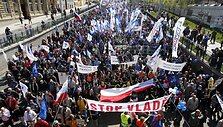 Protesto demonstracija Prahoje