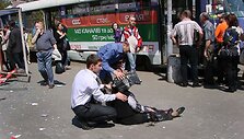 Per sprogimus Dnepropetrovske sužeista daugybė žmonių.