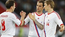Romanas &Scaron;irokovas (centre) gali tapti Rusijos rinktinės lyderiu.