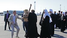 &bdquo;Femen&ldquo; aktyvistės nepraleido progos surengti i&scaron;puolį prie&scaron; patriarchą Kirilą.