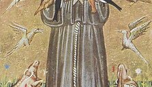&Scaron;v. Pranci&scaron;kus Asyžietis (XIV a. miniatiūra. Nacionalinės bibliotekos Romoje fondai)