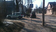 &bdquo;Volvo&ldquo; nuvertė informacinį ženklą.