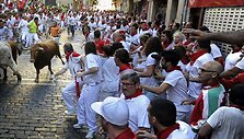 Pirmoji San Fermino festivalio bulių bėgimo diena