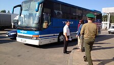 Baltarusija parūpino autobusus norintiems pamatyti Astravo atominės elektrinės statybas.