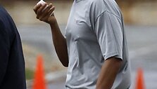 Barackas Obama krep&scaron;inio aik&scaron;telę paliko prakirsta lūpa.