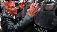 Protesto akcija Tiranoje virto kruvinomis kautynėmis.