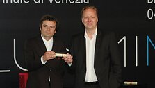 Projekto autorius Darius Mik&scaron;ys ir Lietuvos paviljono komisaras Kęstutis Kuizinas