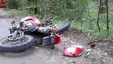 Motociklas įvykio vietoje