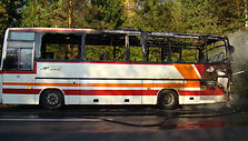 Sudegęs autobusas