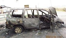 Ei&scaron;i&scaron;kių punkte sudegęs &bdquo;VW Sharan&ldquo;