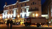 Įvykio vietoje Vilniaus senamiestyje