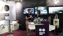 Lietuvos kino stende - prodiuserės Rasa Mi&scaron;kinytė ir Marija Razgutė