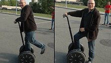 Arnoldas Luko&scaron;ius džiaugiasi galėdamas i&scaron;bandyti  riedį.