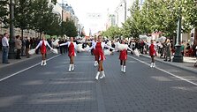Sostinės centrą vakar &bdquo;okupavo&ldquo; Vilniaus universiteto pirmakursių eisena. 