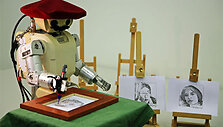 Robotas dailininkas.