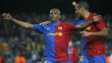 S.Eto'o Barselonos komandai pelnė du įvarčius.