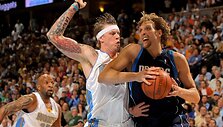 D.Nowitzkis antroje dvikovos dalyje sunkiai rado kelią krep&scaron;io link.