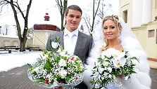 A.Zadneprovskis ir L.Asadauskaitė susituokė &scaron;v. Petro ir Povilo bažnyčioje