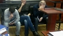 Kaltinamieji (i&scaron; kairės)  Ruslanas Kuprijanovas, Žilvinas &Scaron;akys ir Tomas Skurdenis.