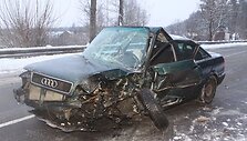 Sudaužytas &bdquo;Audi&ldquo; automobilis