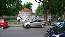 Piketas prie Nacionalinės teismų administracijos pastato Vilniuje
