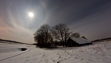 Viena &scaron;alčiausių &scaron;ios žiemos naktų Vilniaus apylinkėse.
