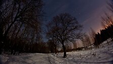 Viena &scaron;alčiausių &scaron;ios žiemos naktų Vilniaus apylinkėse.