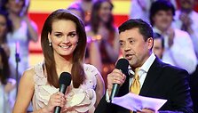 Laidos Vedėjai Vytautas &Scaron;apranauskas ir Jurgita Jurkutė