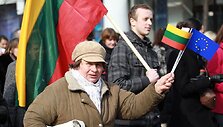 Lenkų protesto akcija Vilniuje