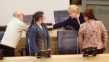 Romo Kalkantos artimieji ir Dalia Grybauskaitė