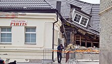 Per sprogimą nukentėjęs Vilniaus vie&scaron;osios pirties pastatas aptvarkytas.