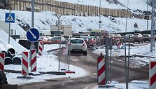 Spūstys Geležinio Vilko gatvėje ties A.Go&scaron;tauto gatve.
