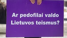 Neringos Venckienės rėmėjai Nepriklausomybės aik&scaron;tėje susirinko į protesto akciją.